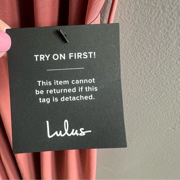 Lulu’s Mesmerized by Love Rusty Rose Mesh Lace-Up Maxi Dress NWT XS - Picture 8 of 16